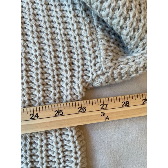 Glam Womens Oversized Chunky Knit Turtleneck Sweater NWT Beige Size M lagenlook - Picture 3 of 9